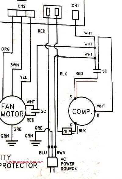 air conditioner capacitor wiring diagram