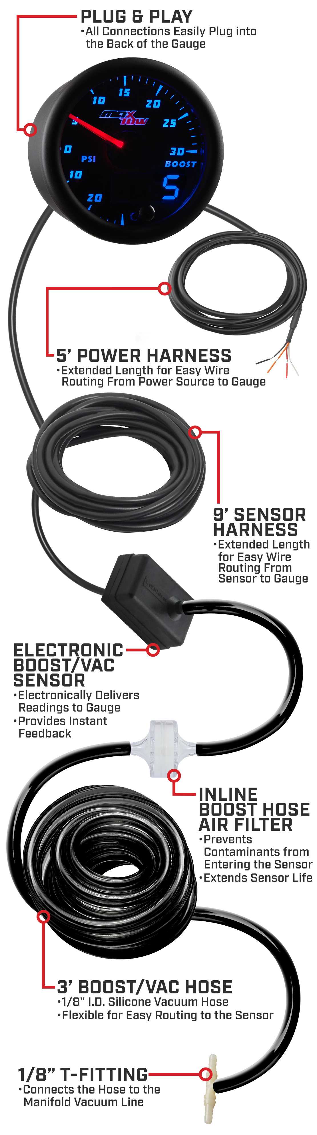 glowshift boost gauge wiring diagram