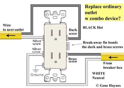 combination switch outlet wiring diagram