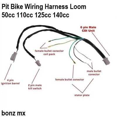 without battery pit bike kick start only wiring diagram