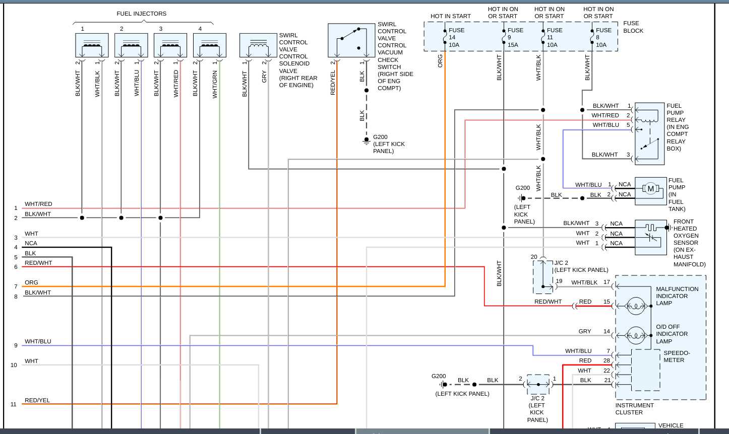 fuel injection fuel injector wiring diagram