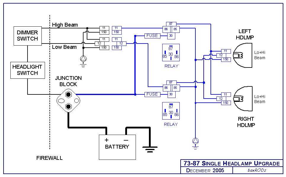 headlamp relay wiring diagram