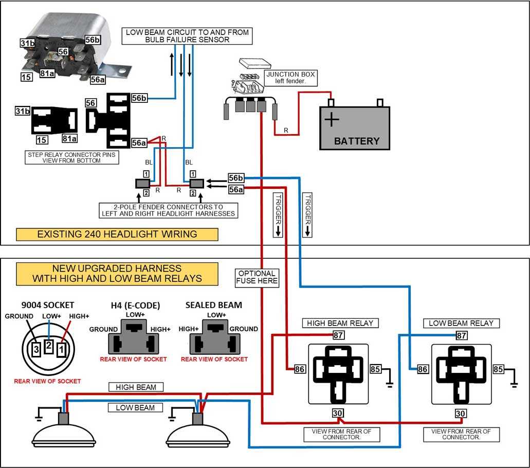 headlight relay wiring diagram