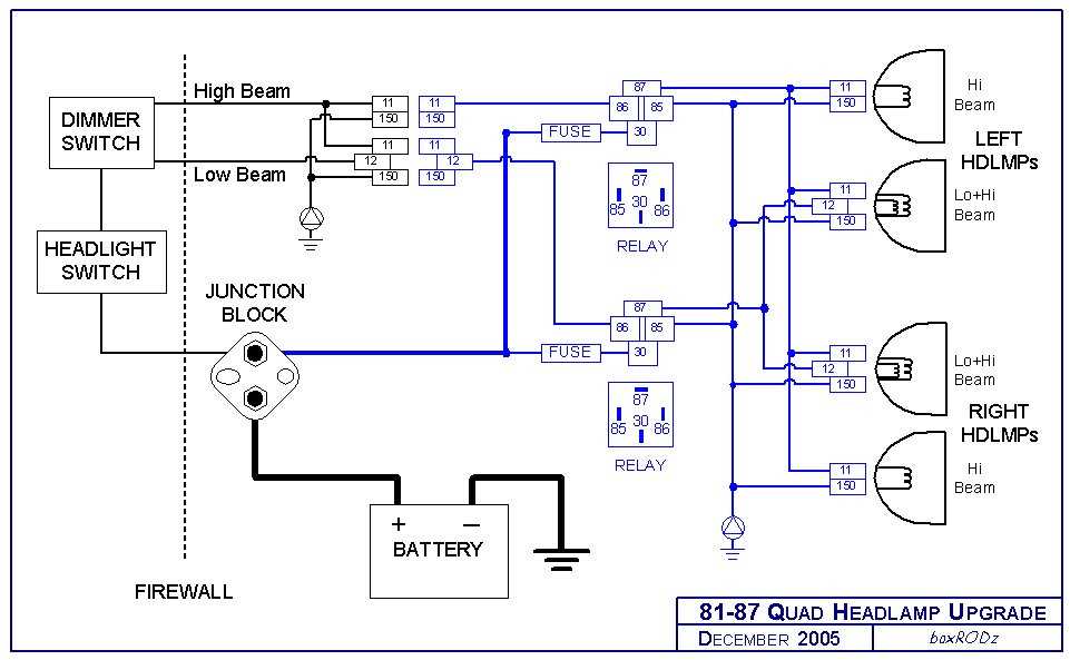 headlight wiring harness diagram