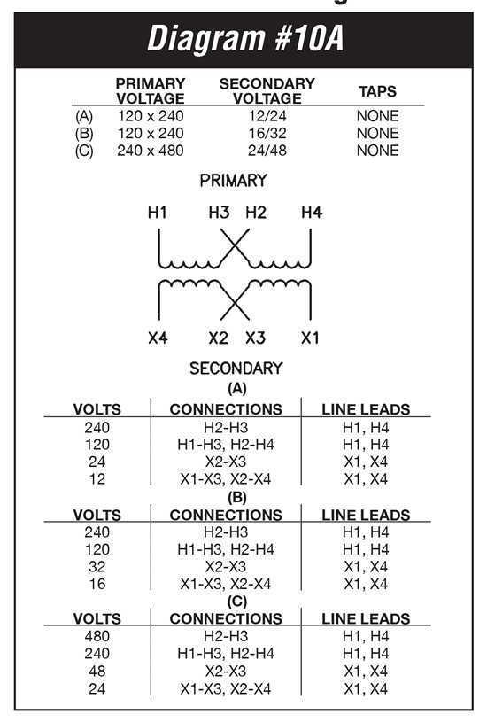 wiring diagram transformer