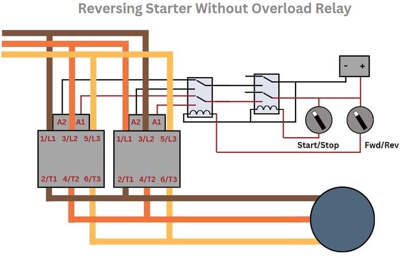 single phase motor starter wiring diagram