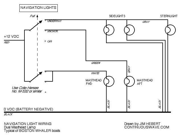 boat navigation lights wiring diagram