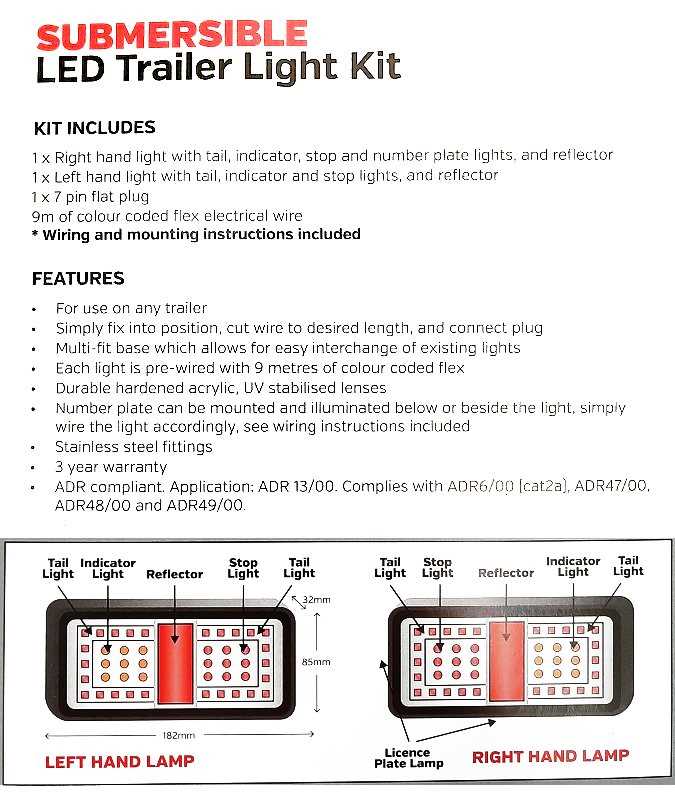 wiring led trailer lights diagram