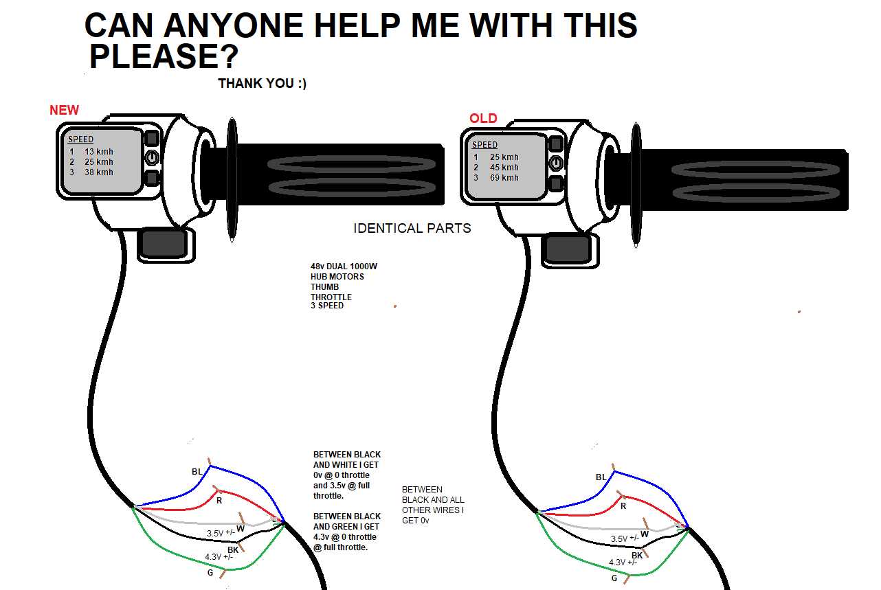 thumb throttle e bike throttle wiring diagram