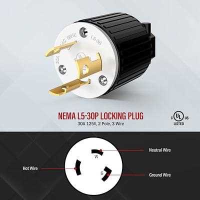 30 amp 4 prong twist lock plug wiring diagram