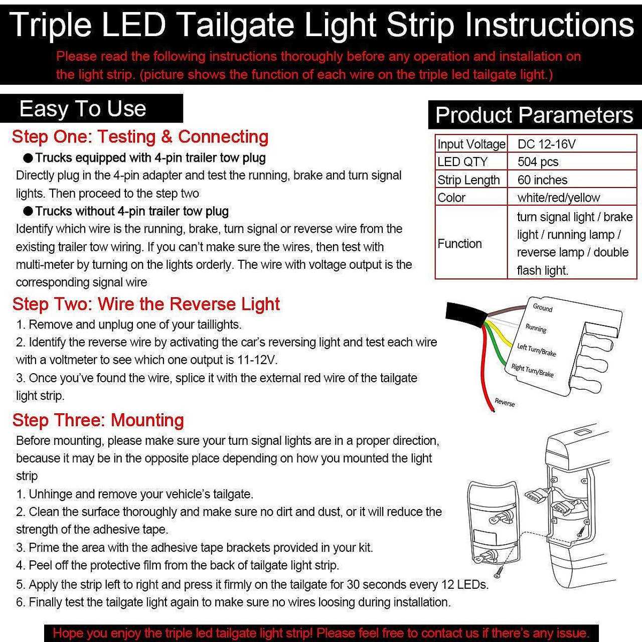 tailgate light bar wiring diagram