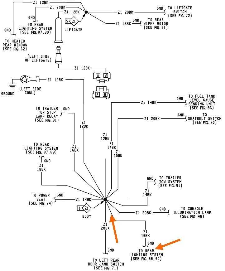 jeep jk tail light wiring diagram