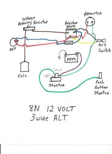 12 volt wiring diagram for 8n ford tractor