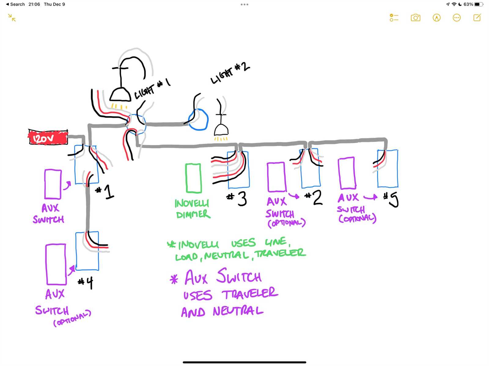 wiring diagram for switch