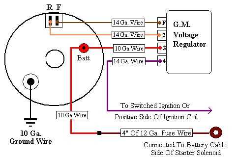 3 wire ford alternator regulator wiring diagram