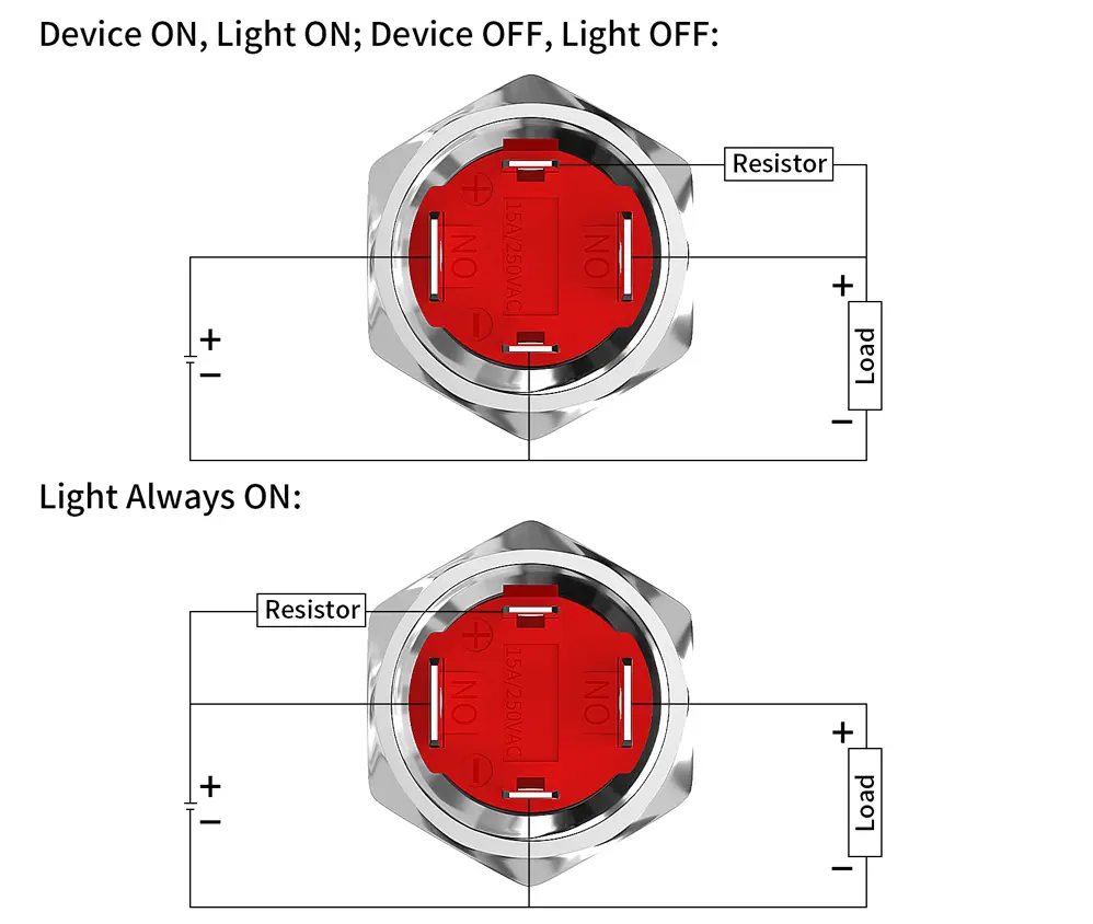 4 pin on off switch wiring diagram