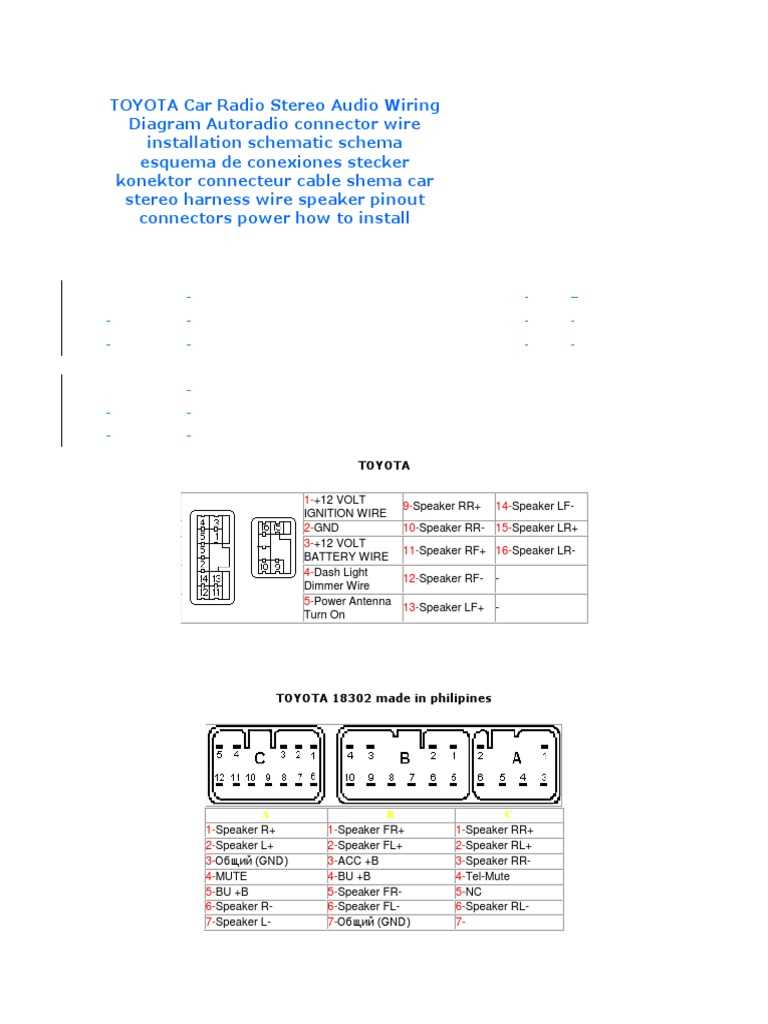 2009 toyota corolla stereo wiring diagram