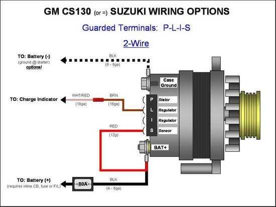 gm 4 wire alternator wiring diagram