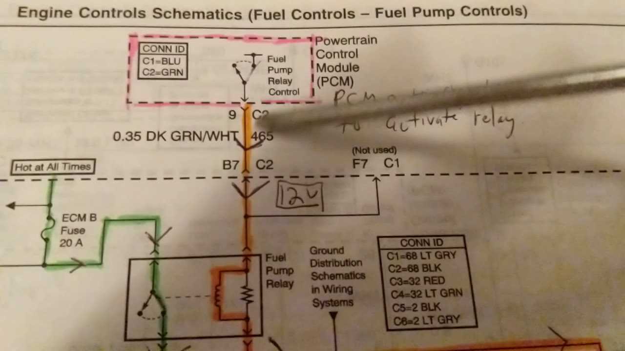 chevy silverado fuel pump wiring diagram