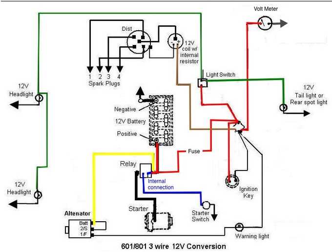 ford 8n wiring diagram 12 volt