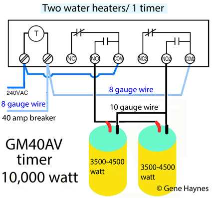 wiring diagram of water heater