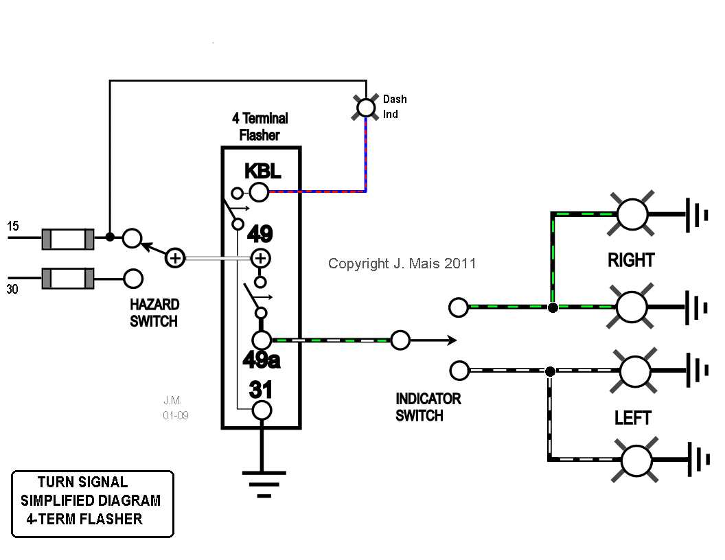 aftermarket turn signal switch wiring diagram