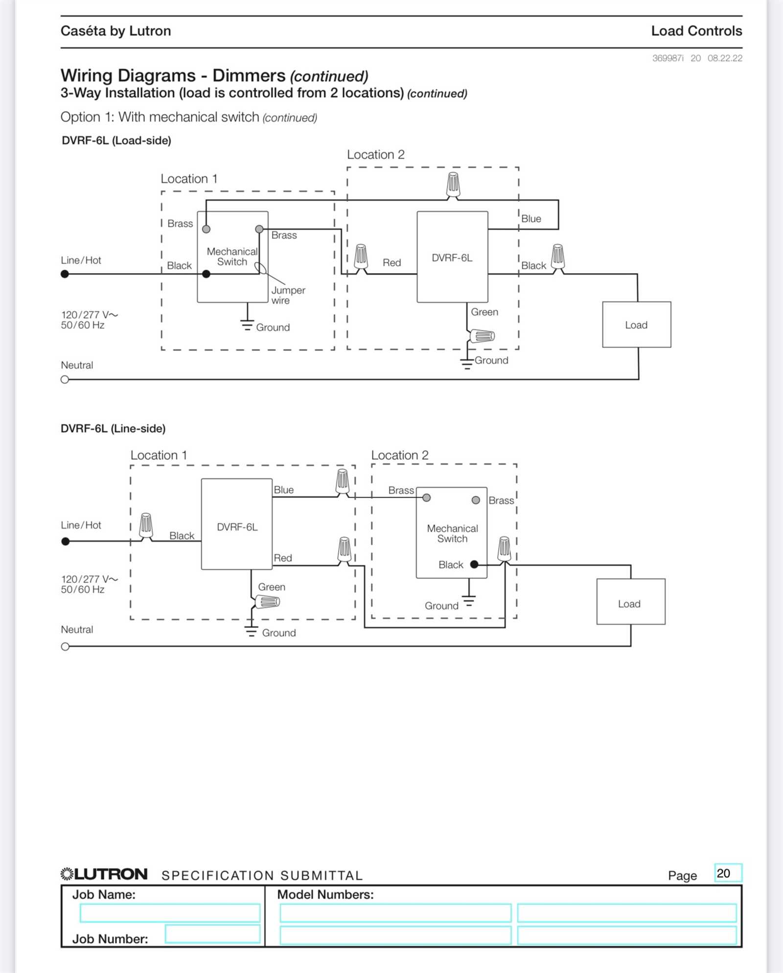 lutron 3 way dimmer wiring diagram