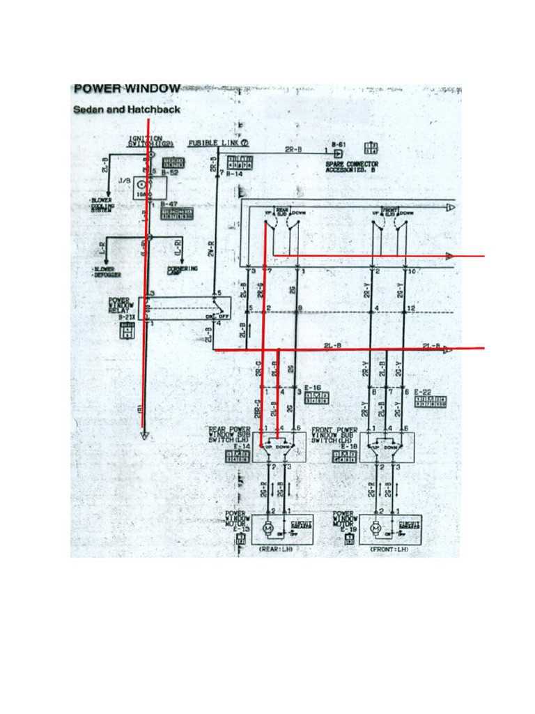 electric window wiring diagram