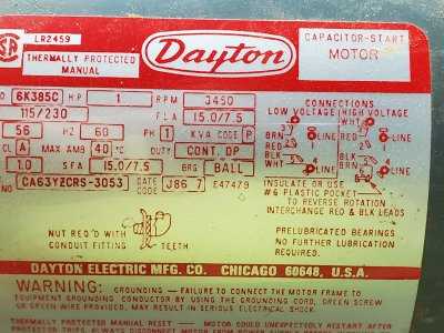 115 230 volt motor wiring diagram