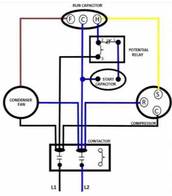 ac dual capacitor wiring diagram