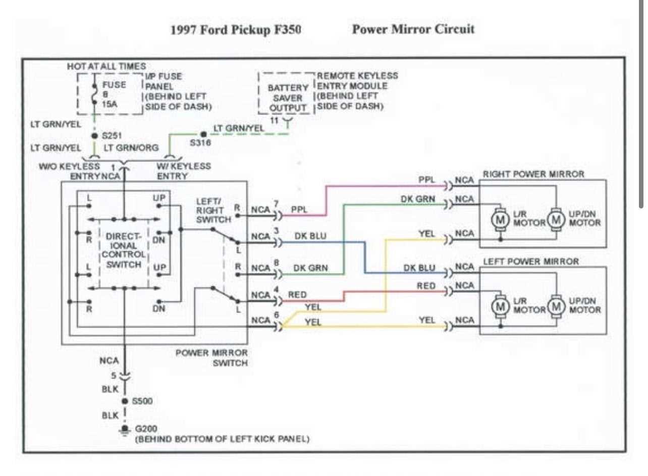 08 f250 mirror wiring diagram