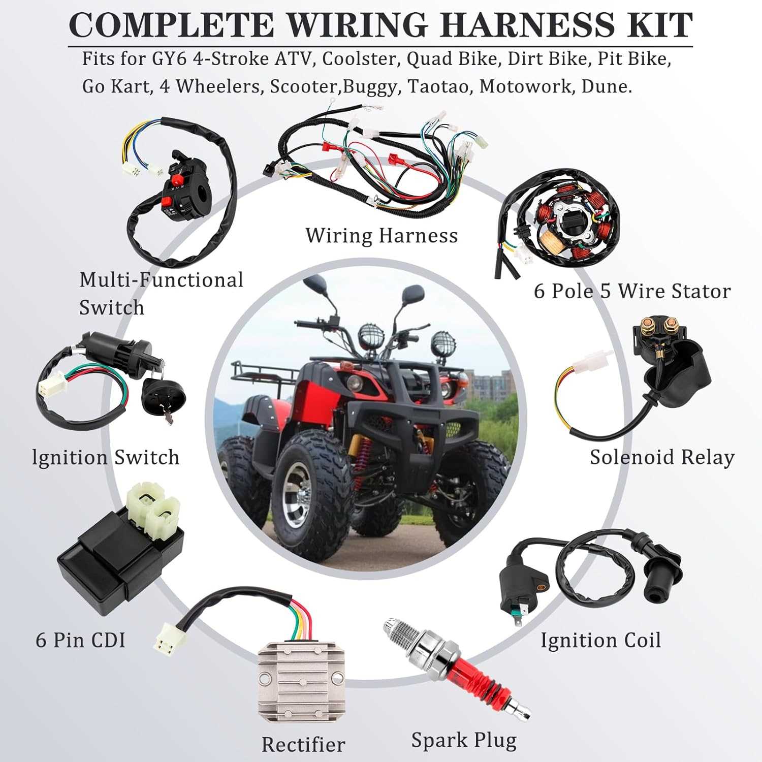 coolster 125cc atv ignition switch wiring diagram