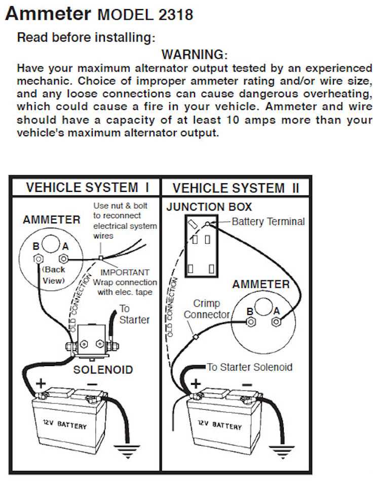 volt gauge wiring diagram