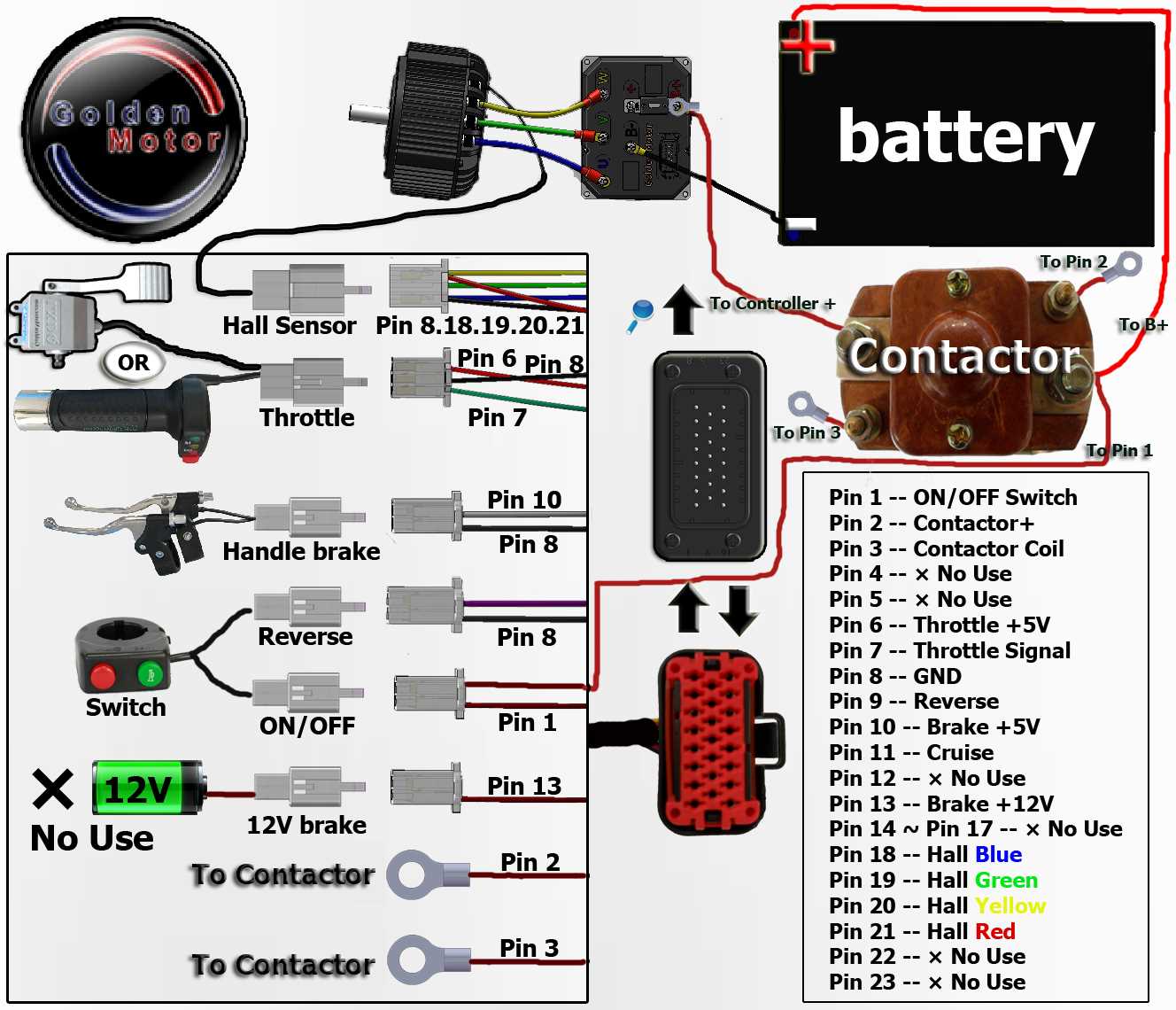 brushless motor controller wiring diagram