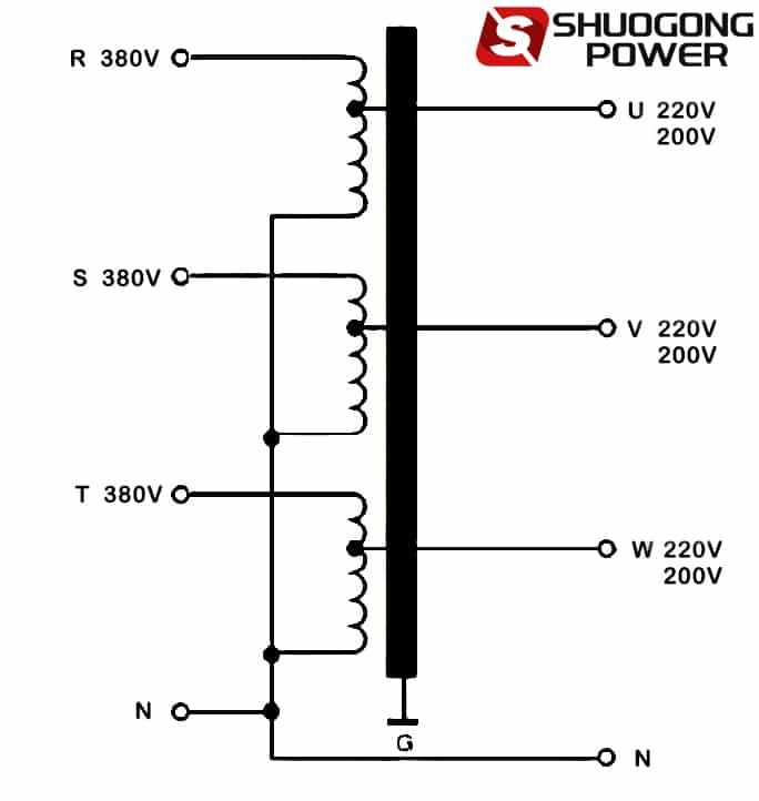 step down transformer wiring diagram