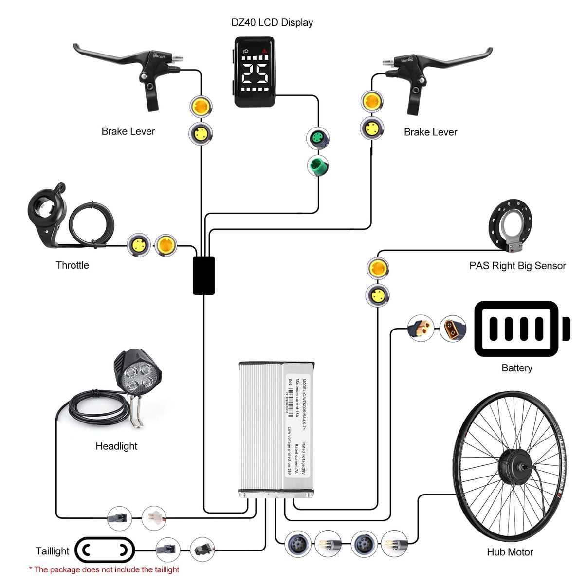 electric bike hub motor wiring diagram