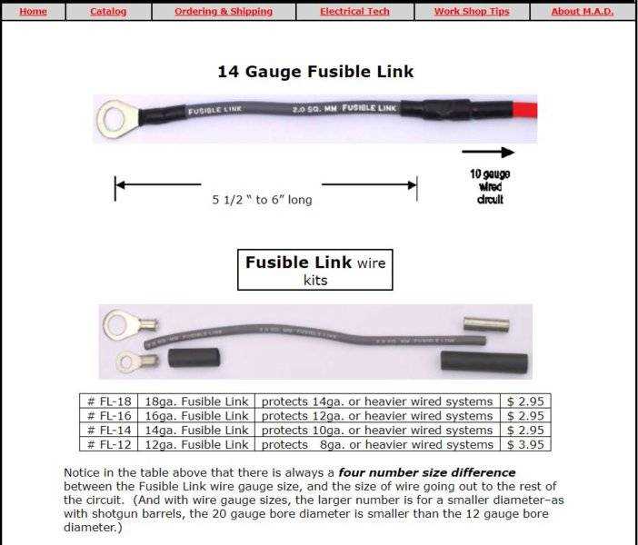 fusible link wiring diagram