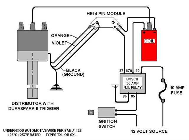 1987 jeep tach wiring to hei diagram