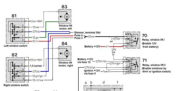 electric window wiring diagram