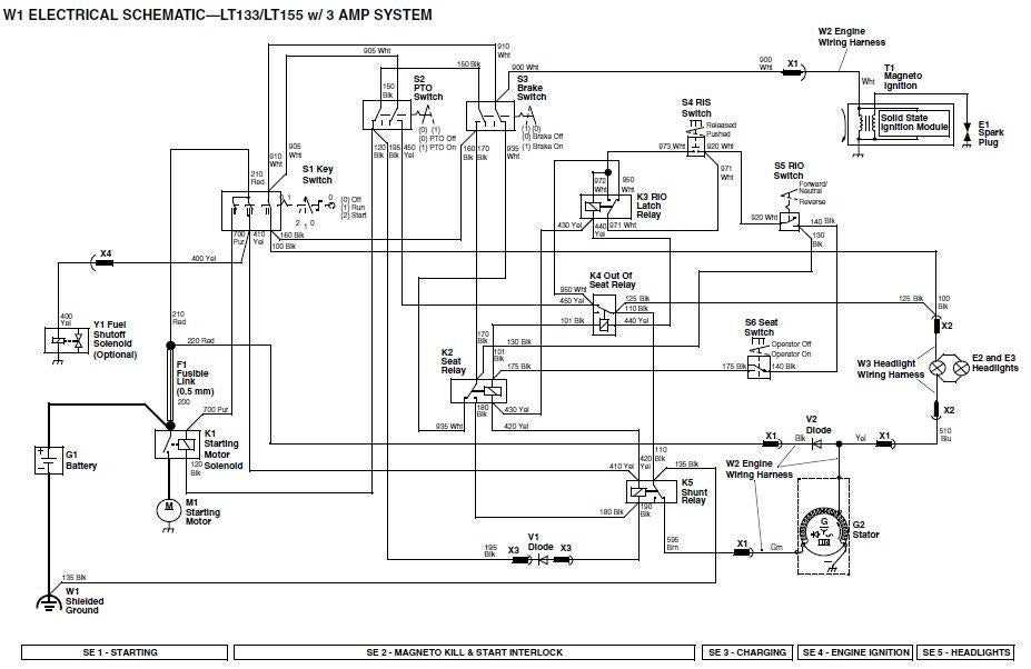 electrical schematic john deere 100 series wiring diagram