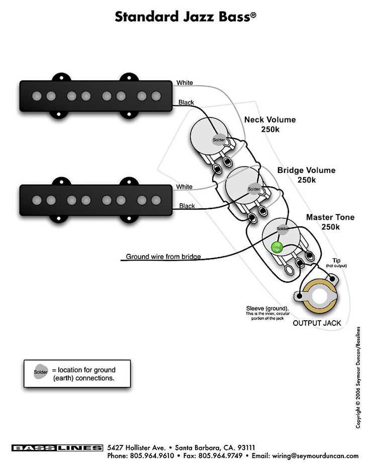 wiring diagram for bass guitar