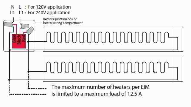 double pole 120 volt baseboard heater wiring diagram