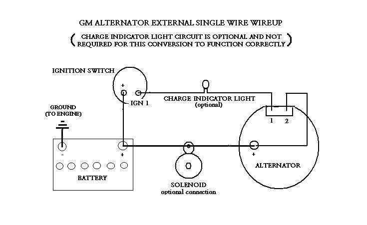 chevy 1 wire alternator wiring diagram