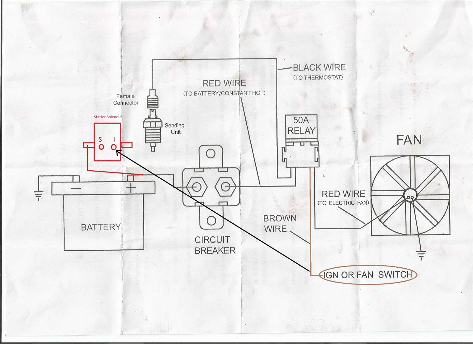 wiring diagram for electric fan relay