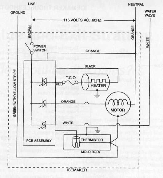 frigidaire ice maker wiring diagram