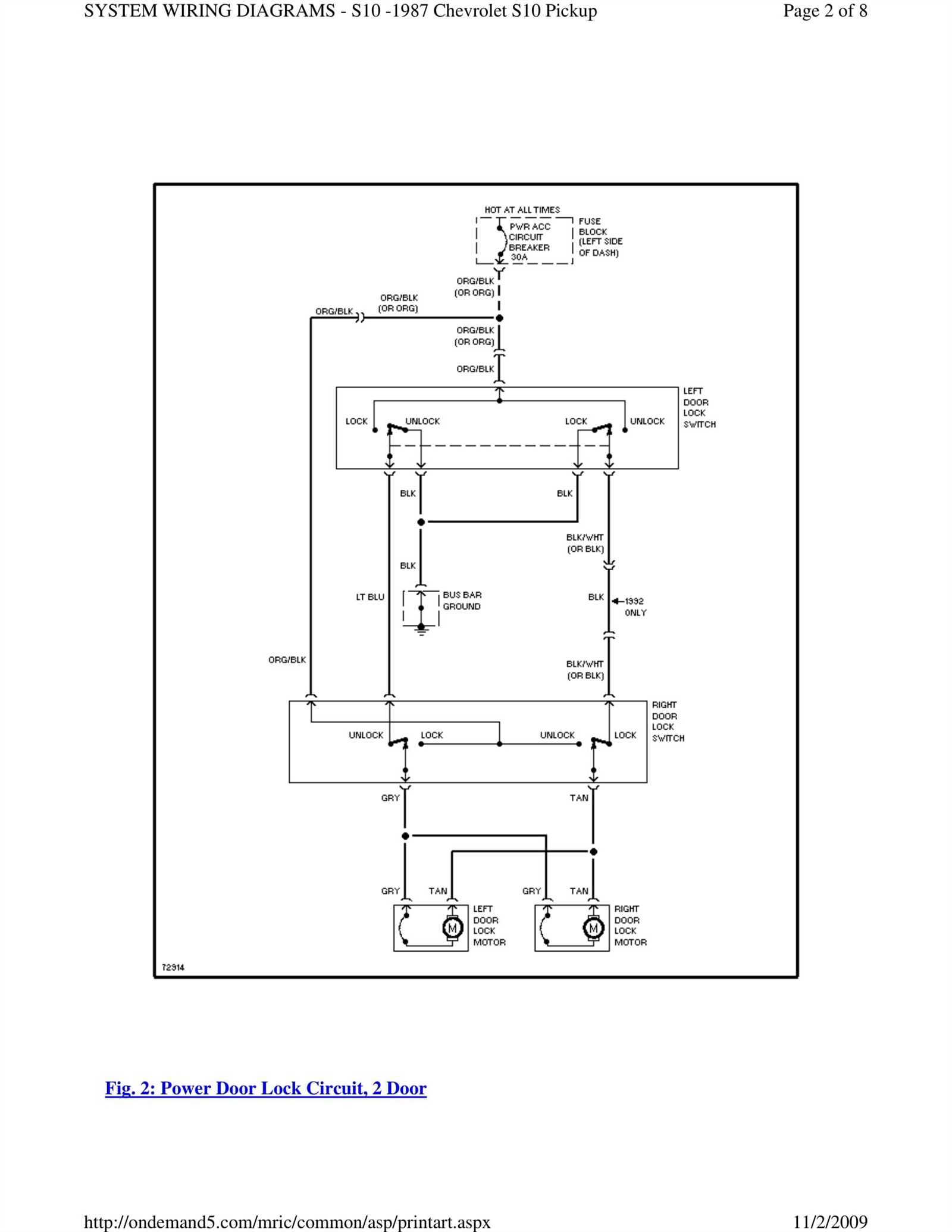 1986 chevy truck headlight switch wiring diagram