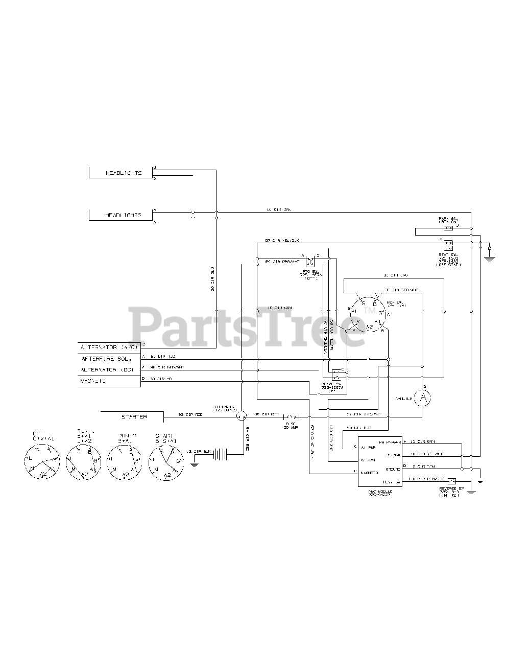 wiring diagram craftsman lawn tractor