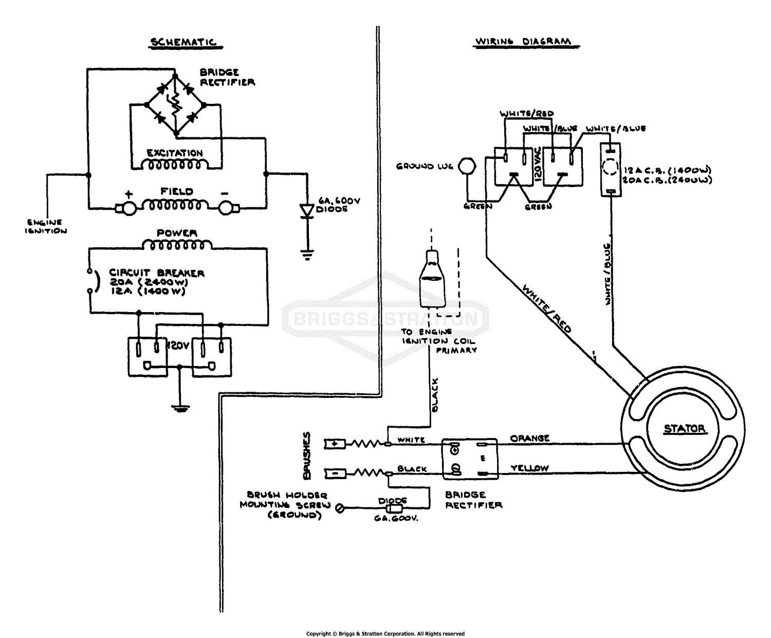 briggs and stratton charging system wiring diagram