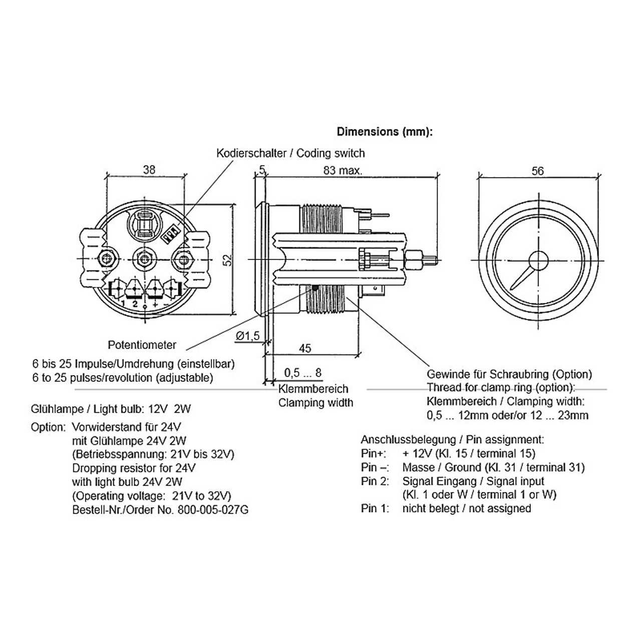 vdo tach wiring diagram