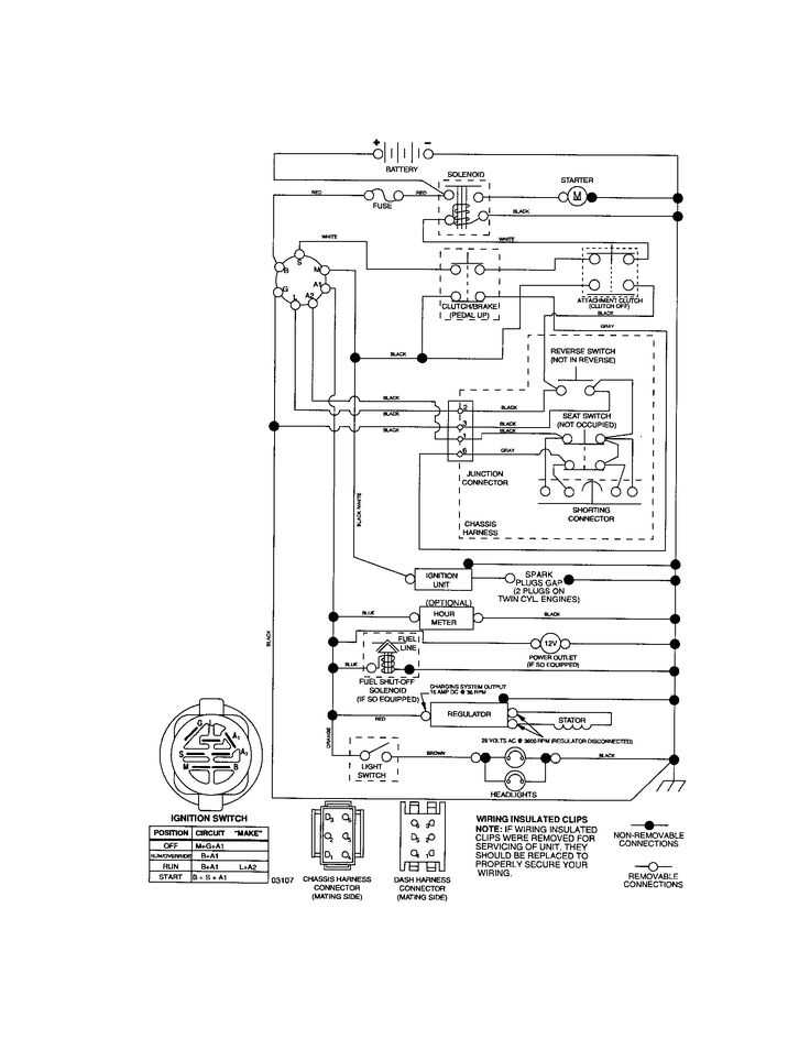 wiring diagram for craftsman riding mower